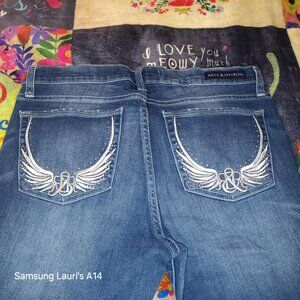 Rock & Republic Angel Wing boot leg jeans size 12